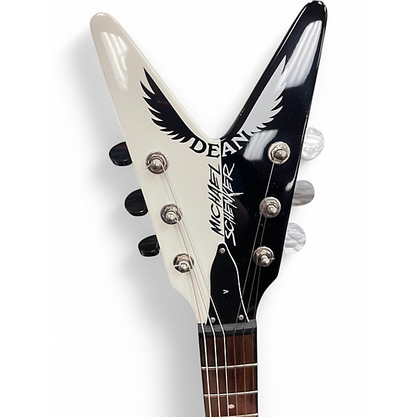 Used Dean Michael Schenker Standard Custom Black and White Solid Body Electric Guitar