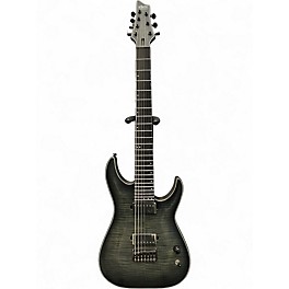 Used Schecter Guitar Research km Trans Black Solid Body Electric Guitar