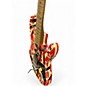 Used EVH Striped Series Frankie Red with Black and White Stripes Solid Body Electric Guitar