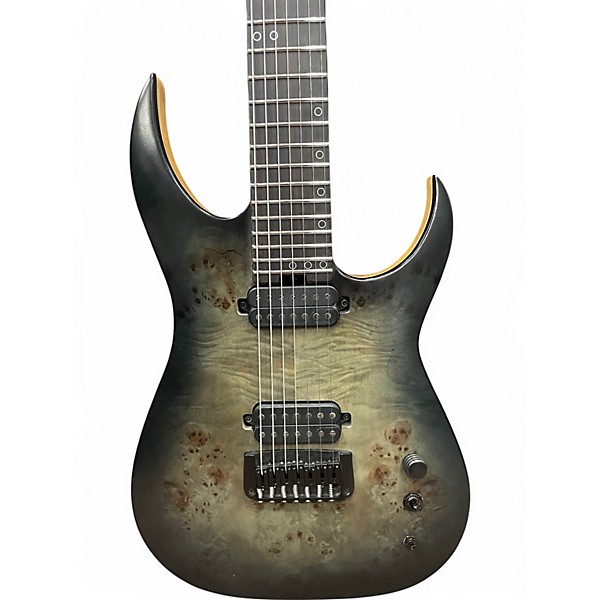 Used Schecter Guitar Research KM7 MKIII Artist Trans Black Solid Body Electric Guitar