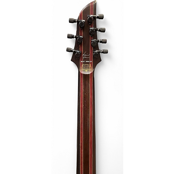 Used Schecter Guitar Research KM7 MKIII Artist Trans Black Solid Body Electric Guitar