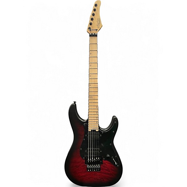 Used Schecter Guitar Research Guitar Research Miles Dimitri Crimson Red Burst Crimson Red Trans Solid Body Electric Guitar