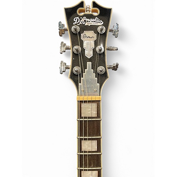 Used D'Angelico premier series single cutaway Black Solid Body Electric Guitar