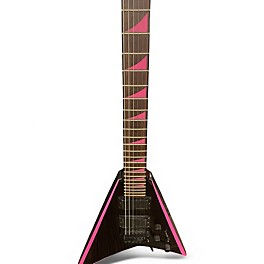 Used Jackson RRX24 BLACK WITH PINK BEVELS Solid Body Electric Guitar