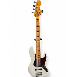 Used 2020 Fender American Ultra Jazz Bass V Artic Pearl Electric Bass Guitar