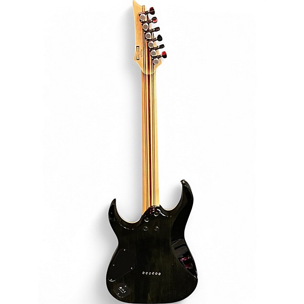 Used Ibanez RG1121PB Black Charcoal Burst Solid Body Electric Guitar