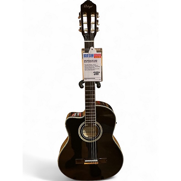 Used Ortega RCE145BKL Black Acoustic Guitar