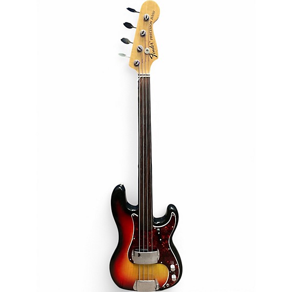 Vintage 1972 Fender JAZZ BASS FRETLESS Sunburst Electric Bass Guitar
