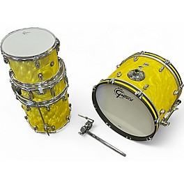 Used Gretsch 4 Piece CATALINA CLUB JAZZ Yellow Satin Flame Drum Kit