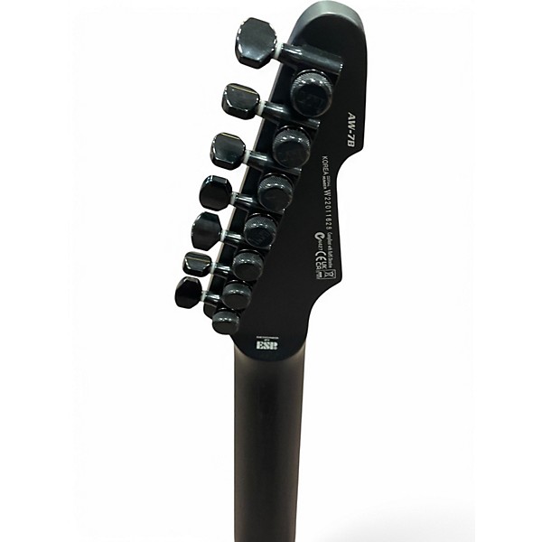 Used ESP LTD AW7B Alex Wade Signature 7 String Black Baritone Guitars