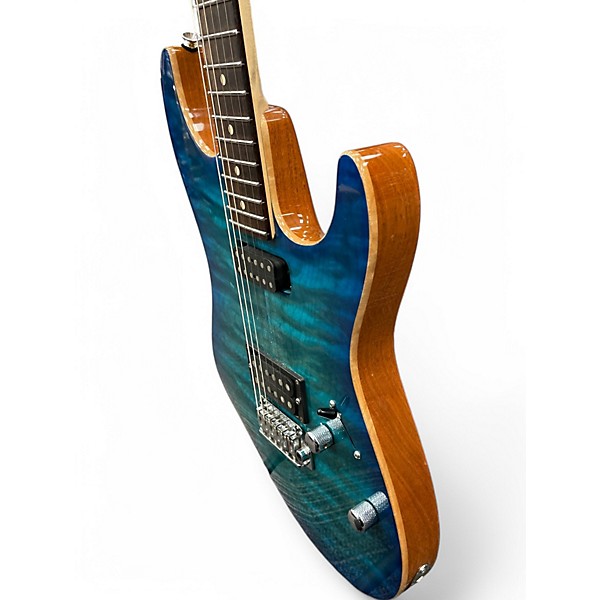 Used Tom Anderson Drop Top Trans Blue Solid Body Electric Guitar