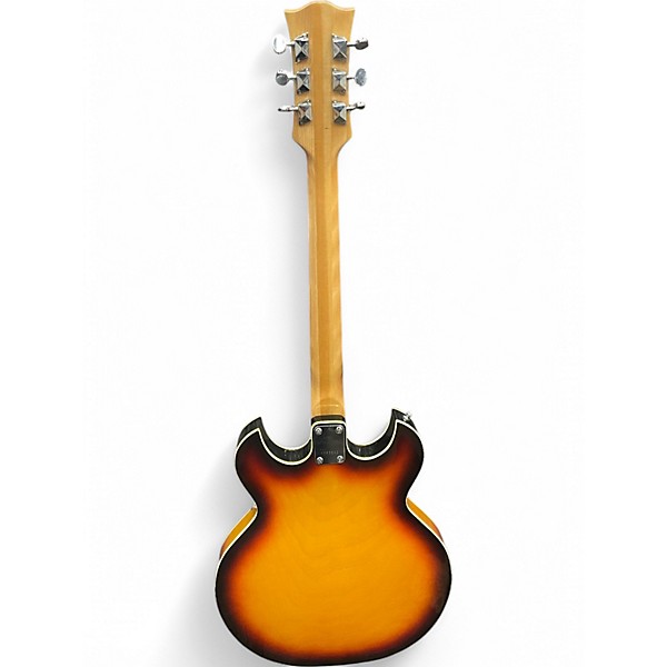Vintage 1970s Conrad 40080 Sunburst Hollow Body Electric Guitar