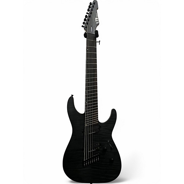Used Ltd M-1008MS FLAME TRANS BLACK Solid Body Electric Guitar