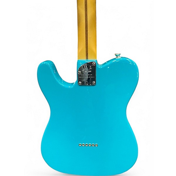 Used Fender American Professional II Telecaster MIAMI BLUE Solid Body Electric Guitar