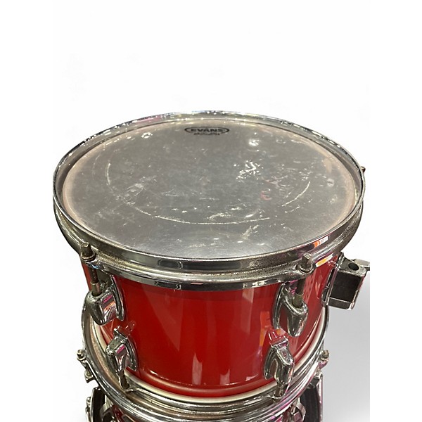 Used Ludwig 5 Piece ROCKER  RED Drum Kit
