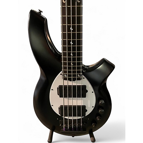 Used 2018 Ernie Ball Music Man Bongo 5 HH Stealth Black Electric Bass Guitar