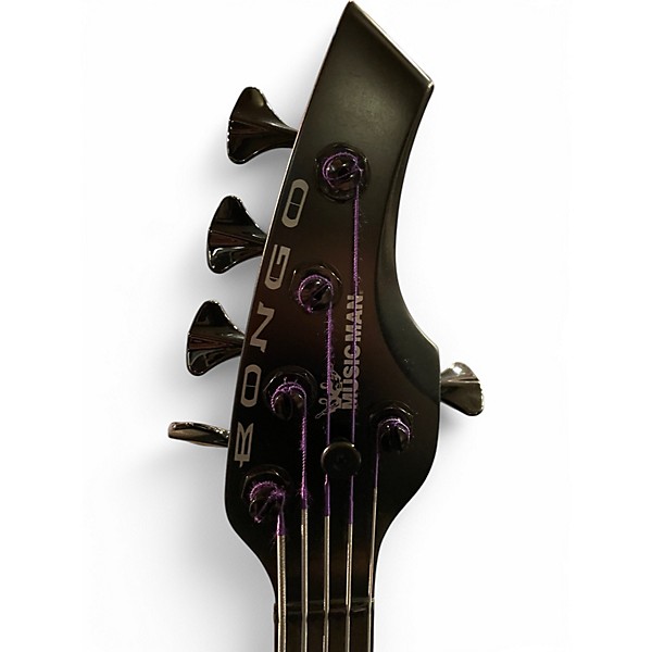 Used 2018 Ernie Ball Music Man Bongo 5 HH Stealth Black Electric Bass Guitar