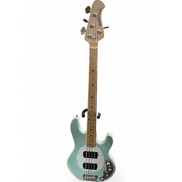 Used 2017 Ernie Ball Music Man Stingray 3 EQ HH Powder Blue Electric Bass Guitar