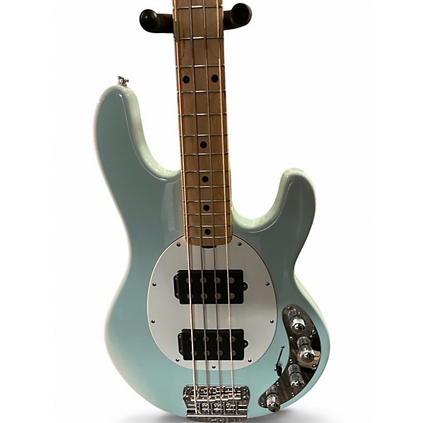 Used 2017 Ernie Ball Music Man Stingray 3 EQ HH Powder Blue Electric Bass Guitar