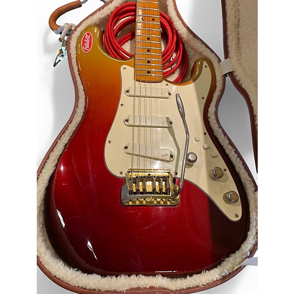 Vintage 1983 Fender American Elite Stratocaster Red Gold Fade Solid Body Electric Guitar
