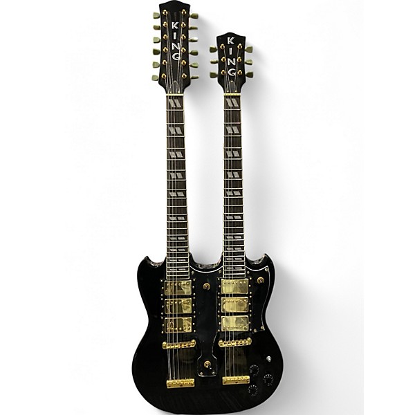 Used King DOUBLE NECK SG STYLE Black Solid Body Electric Guitar,All Products : American Fashion Style Bags On Sale