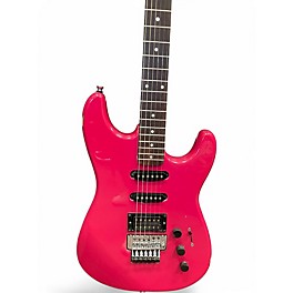 Used 1989 Squier Stratocaster hss floyd rose Pink Solid Body Electric Guitar