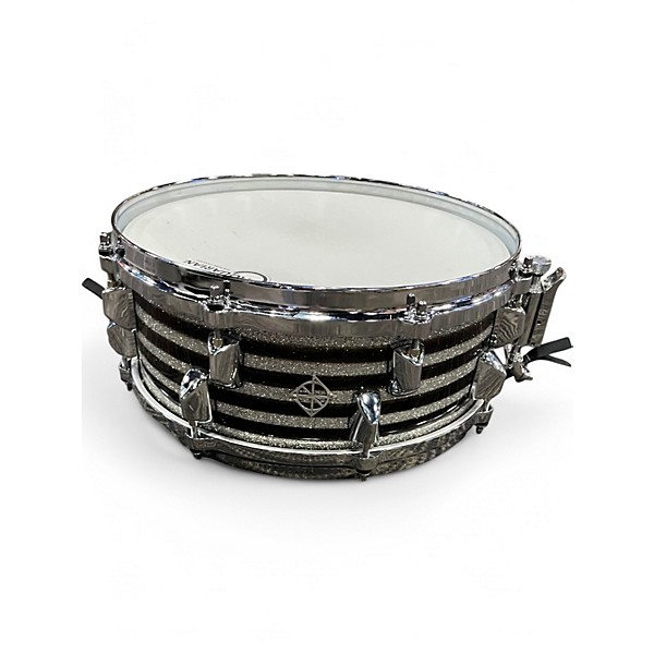 Used Dixon 13in Artisan Zebra Silver Sparkle Drum