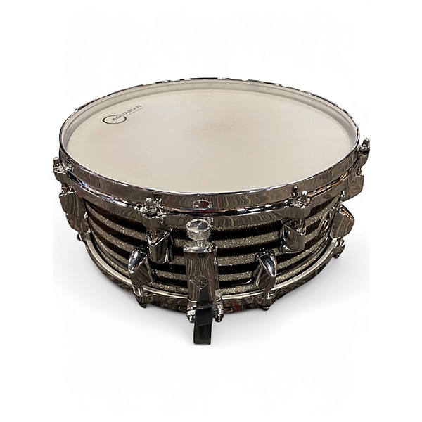 Used Dixon 13in Artisan Zebra Silver Sparkle Drum