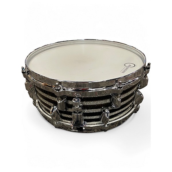 Used Dixon 13in Artisan Zebra Silver Sparkle Drum