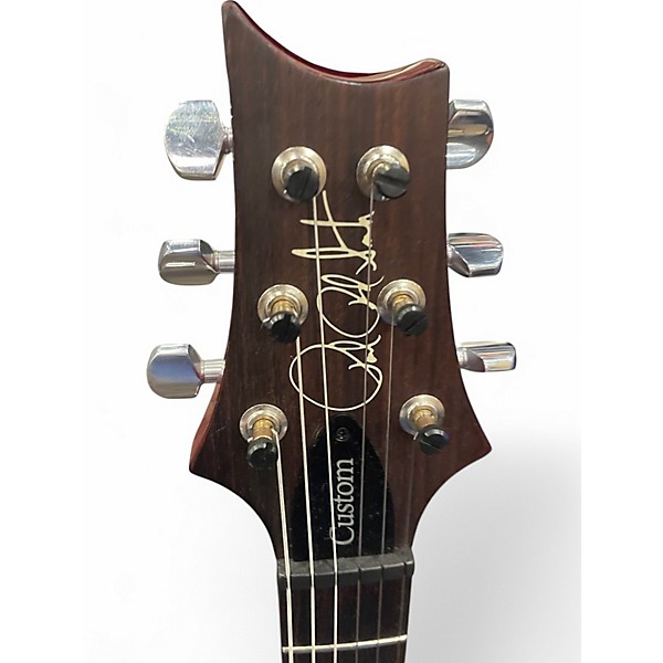 Used 2014 PRS Wood Library Custom 24 10 Top Blood Orange Solid Body Electric Guitar