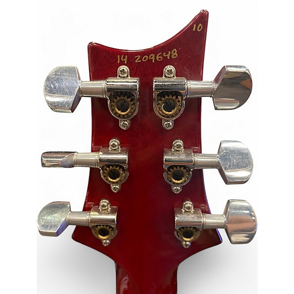 Used 2014 PRS Wood Library Custom 24 10 Top Blood Orange Solid Body Electric Guitar