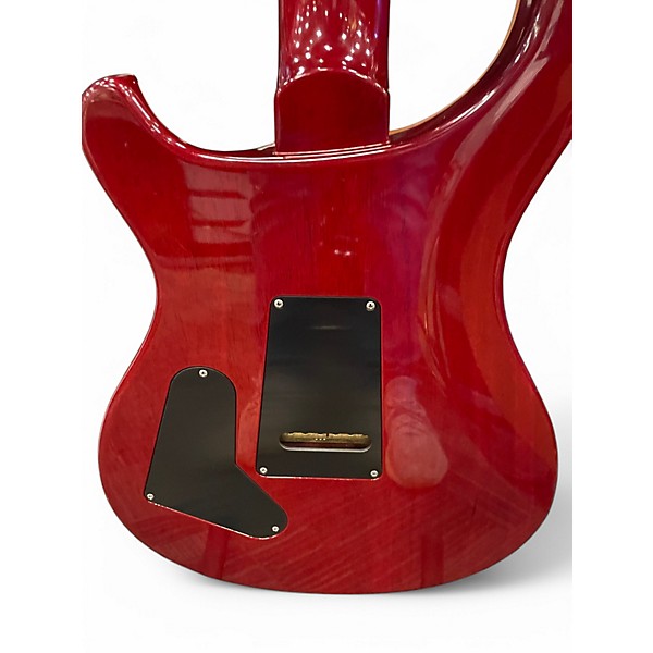 Used 2014 PRS Wood Library Custom 24 10 Top Blood Orange Solid Body Electric Guitar