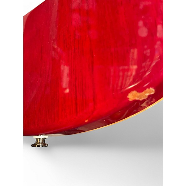 Used 2014 PRS Wood Library Custom 24 10 Top Blood Orange Solid Body Electric Guitar