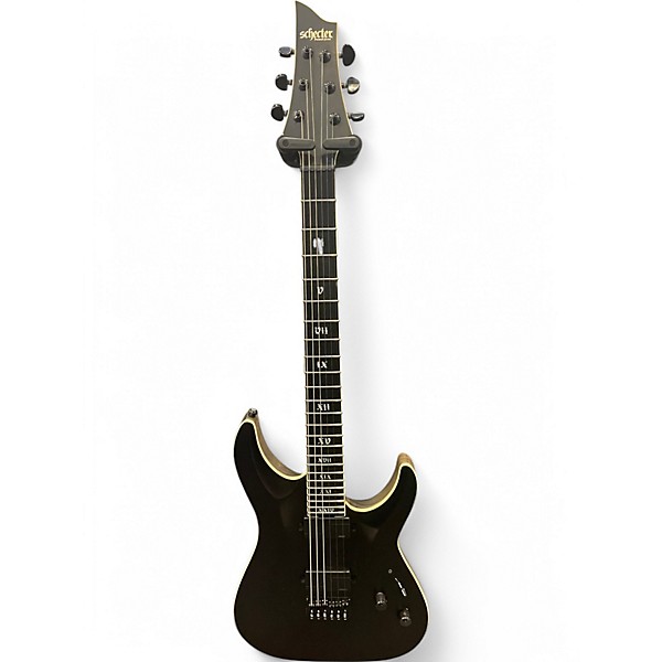 Used Schecter Guitar Research C1 SLS ELITE EVIL TWIN Black Solid Body Electric Guitar