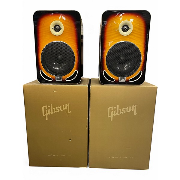 Used Gibson LP6TB REFERENCE MONITORS TOBACCO BURST Powered Monitor