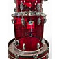 Used Ludwig 3 Piece Vistalite 50th Anniversary Fab Acrylic Red Drum Kit