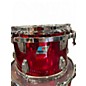 Used Ludwig 3 Piece Vistalite 50th Anniversary Fab Acrylic Red Drum Kit
