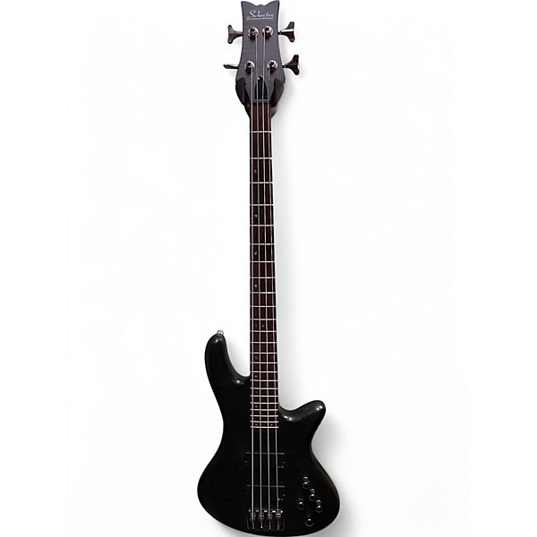 Used Schecter Guitar Research stiletto studio 4 see thru black satin Electric Bass Guitar