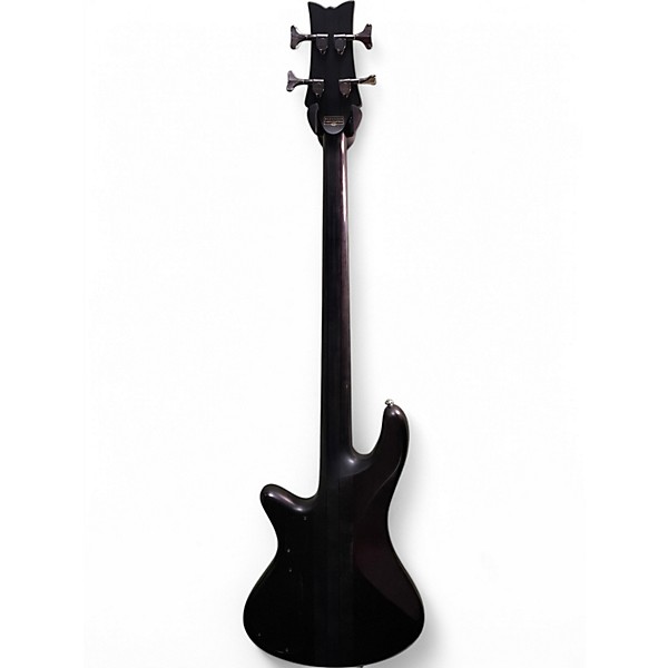 Used Schecter Guitar Research stiletto studio 4 see thru black satin Electric Bass Guitar