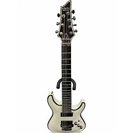Used Schecter Guitar Research Hellraiser C7 Floyd Rose White Solid Body Electric Guitar