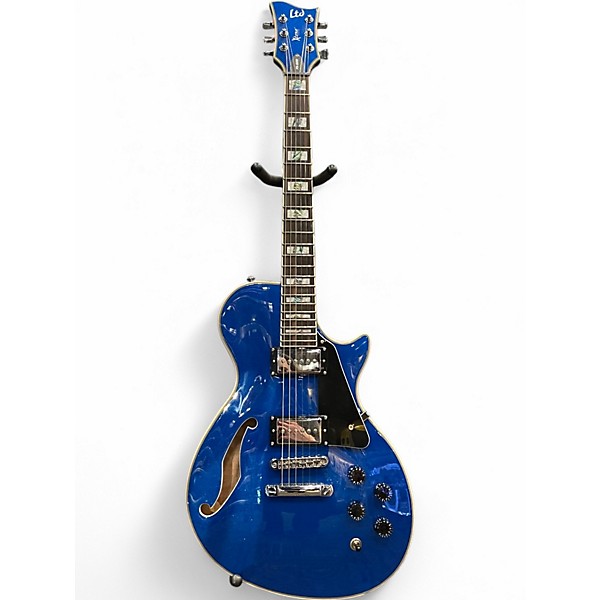 Used ESP LTD PS1000 Sparkle Blue Hollow Body Electric Guitar