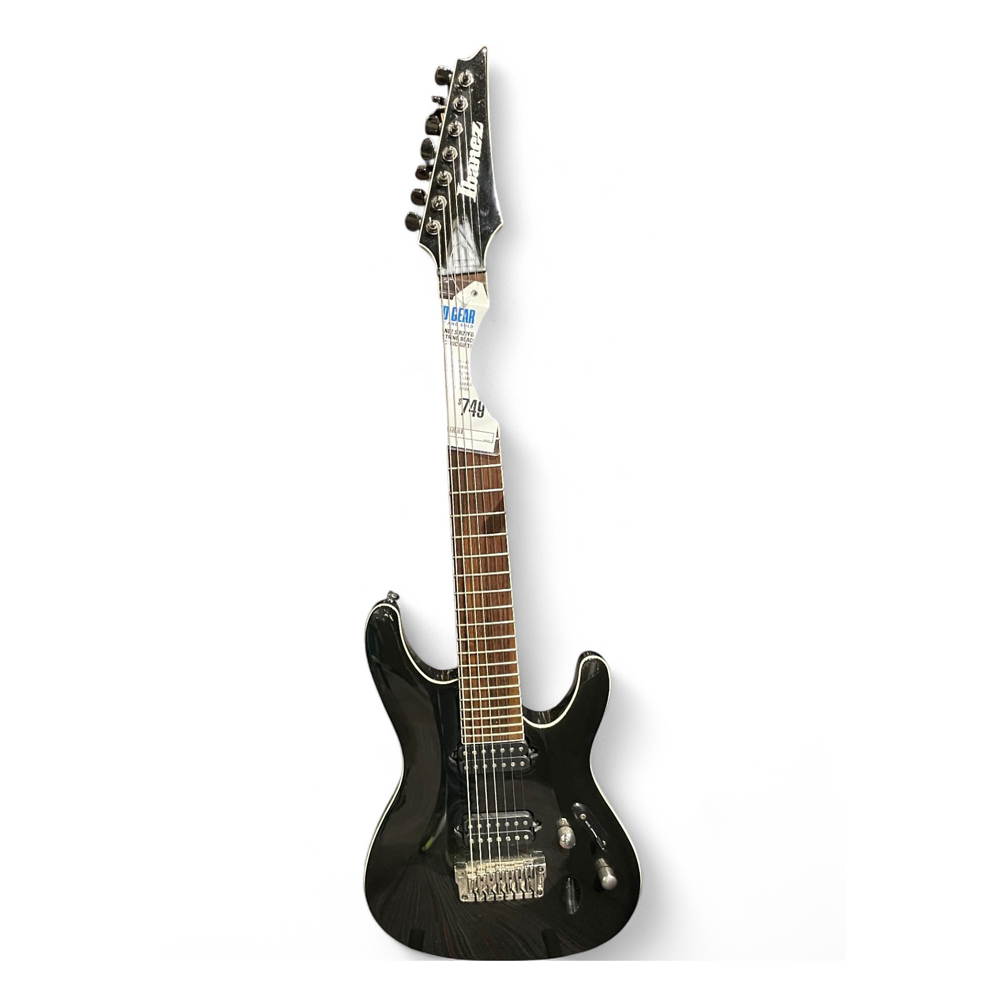 Used Ibanez SIR27FD Iron Label 7 String Black Solid Body