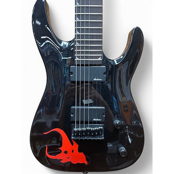 Used Jackson JS22-7 Dinky 7 String Black Solid Body Electric Guitar
