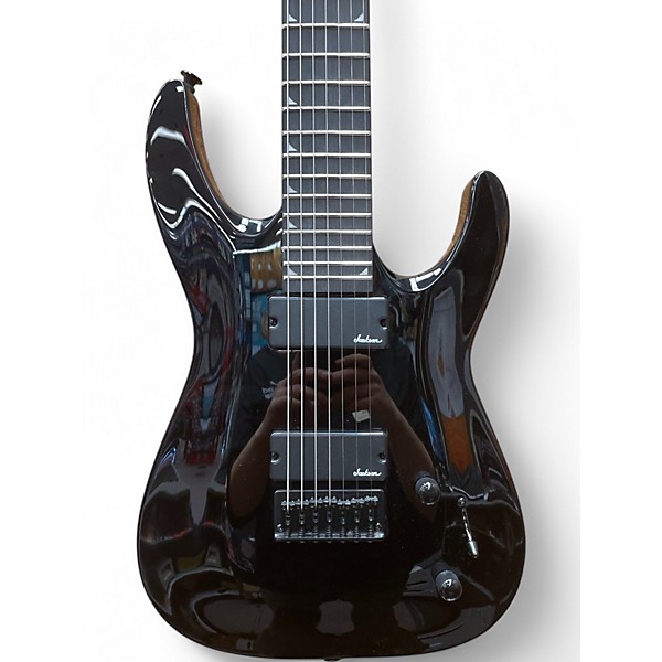 Used Jackson JS22-7 Dinky 7 String Black Solid Body Electric Guitar
