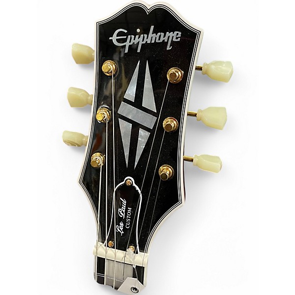 Used Epiphone LES PAUL CUSTOM P90 Ebony Solid Body Electric Guitar