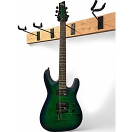 Used Schecter Guitar Research C-6 ELITE AQUABURST Solid Body Electric Guitar