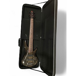 Used 2000s Ibanez Sound Gear SR706 Transparent Black Electric Bass Guitar