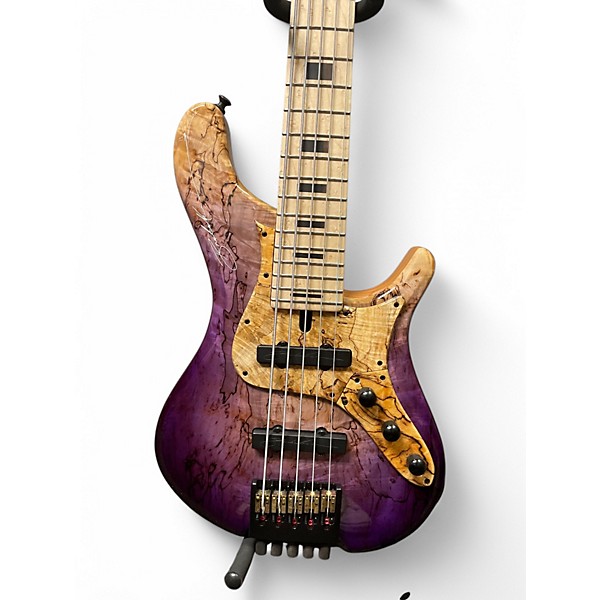 Used 2024 Brubaker NBS-USA-5 Headless Purple Haze Electric Bass Guitar