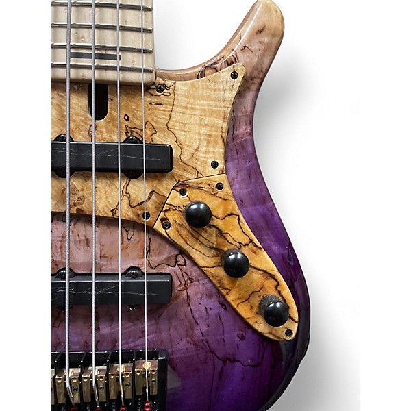 Used 2024 Brubaker NBS-USA-5 Headless Purple Haze Electric Bass Guitar