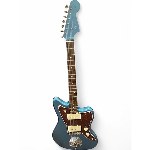 Used Fender FSR Hybrid II Jazzmaster Metallic Blue Solid Body Electric Guitar